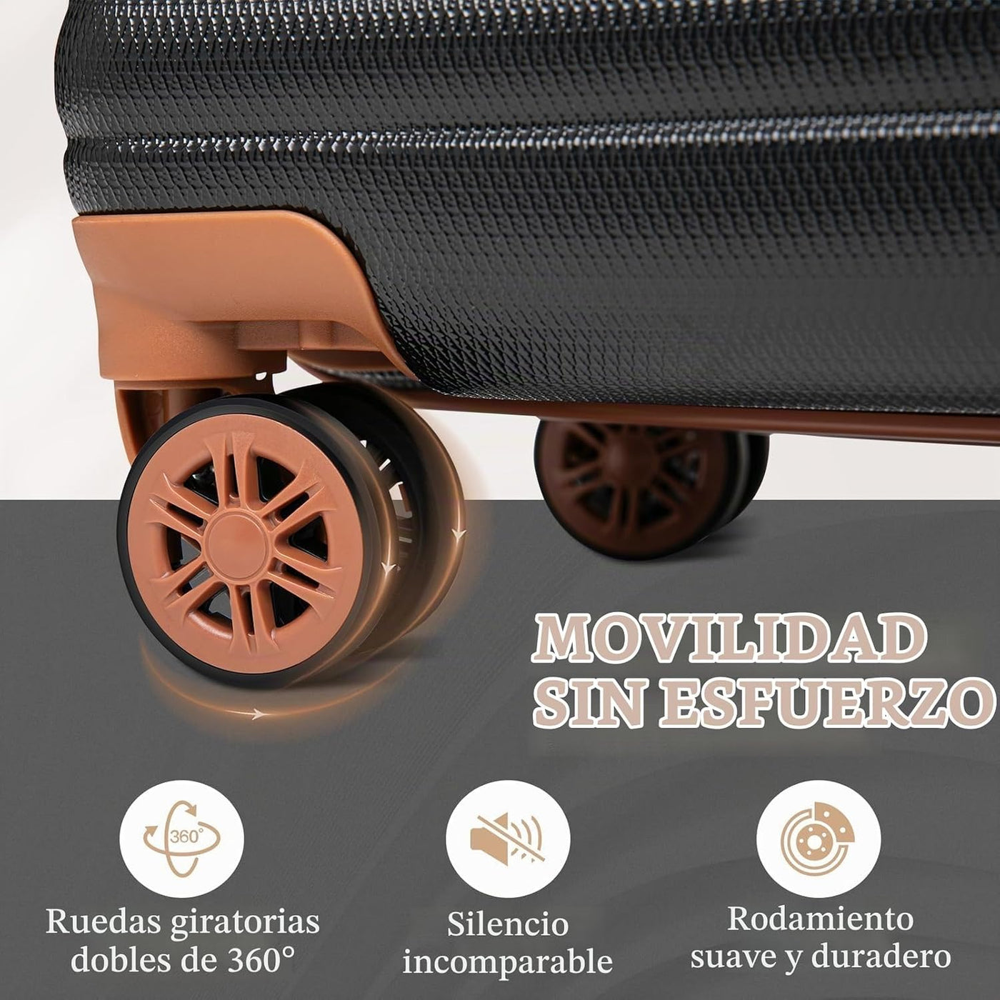 Juegos de equipaje Cobens de 5 piezas, maletas con ruedas, maletas...