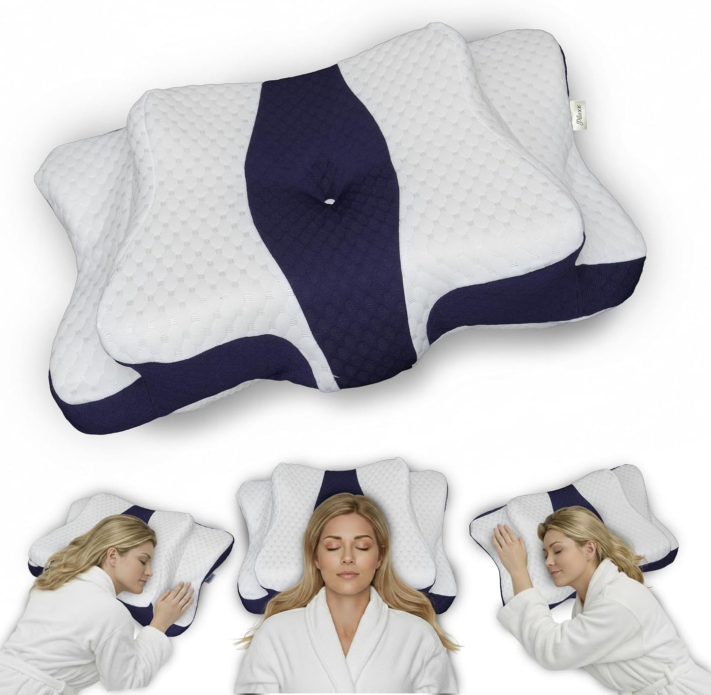 piluxx Almohada cervical ergonómica para dormir \u2013 Almohada cer...