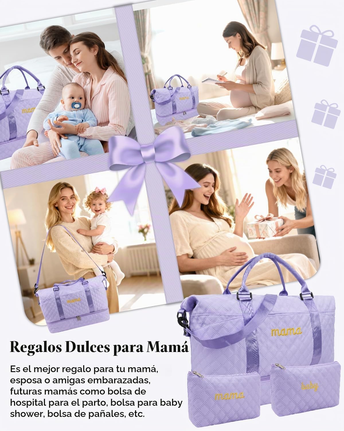 Mama Baby - Bolsa de hospital para embarazo, esencial para mujeres,...