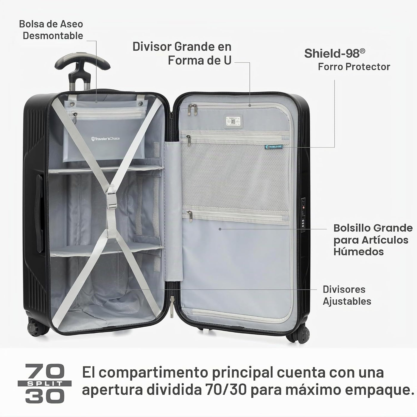 Traveler's Choice Ultimax II Maleta Baúl con Ruedas Giratorias...