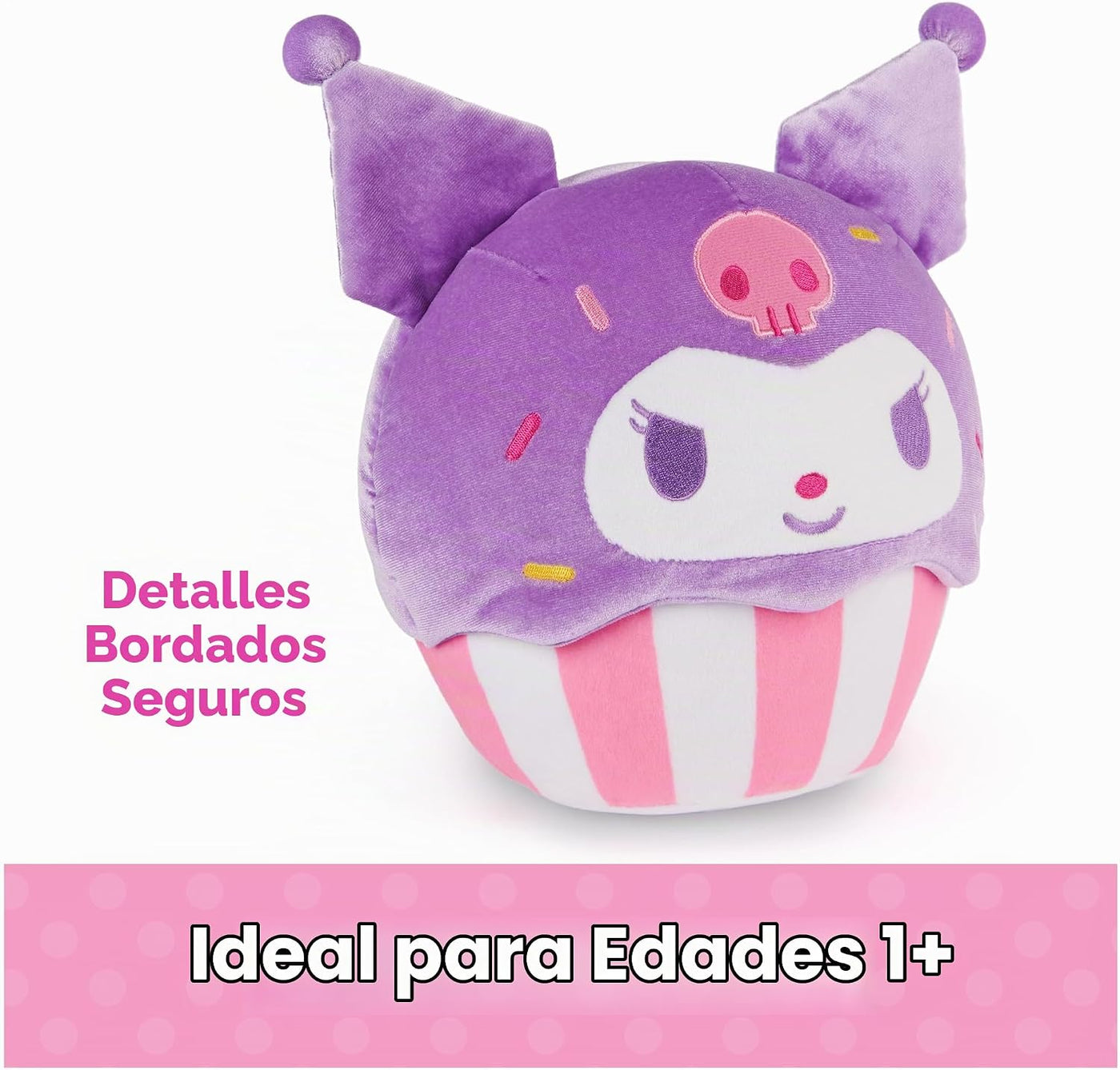 GUND Sanrio Kuromi Cupcake - Juguete de peluche de postre de 8 pulg...