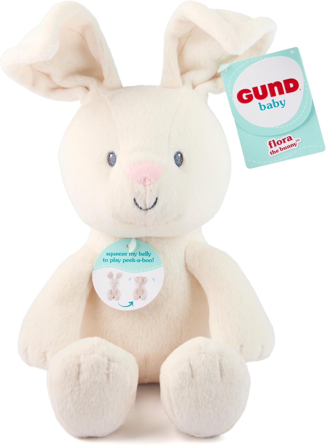 GUND Baby Peek-a-Boo Flora - Juguete de peluche activado por apreta...
