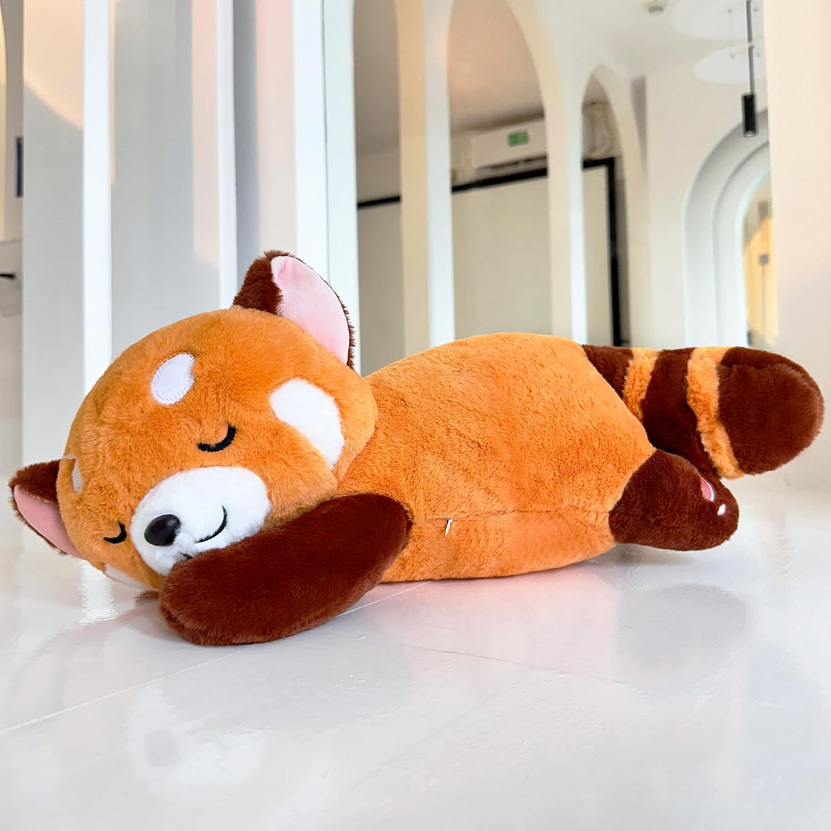 Liraziva Peluche de panda rojo lindo juguete de peluche suave 19.7...