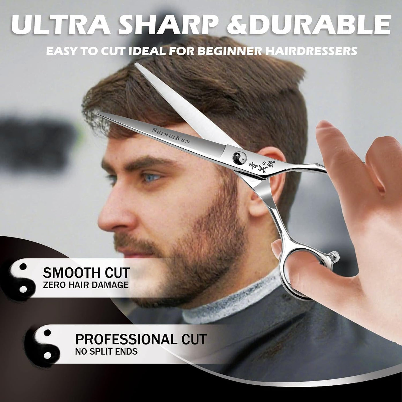 SEIMEIKEN Tijeras profesionales para el cabello, tijeras de pelo ja...