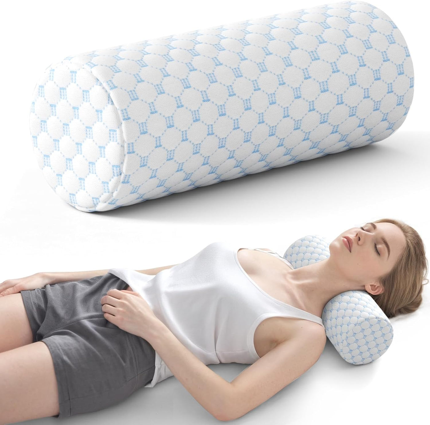 Forcanby Almohada Enrollable para el Alivio del Dolor de Cuello - A...