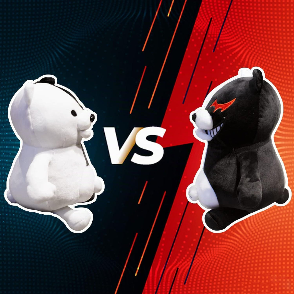 ROYAL WIND Muñeca Monokuma de anime de oso de peluche, color blanco...