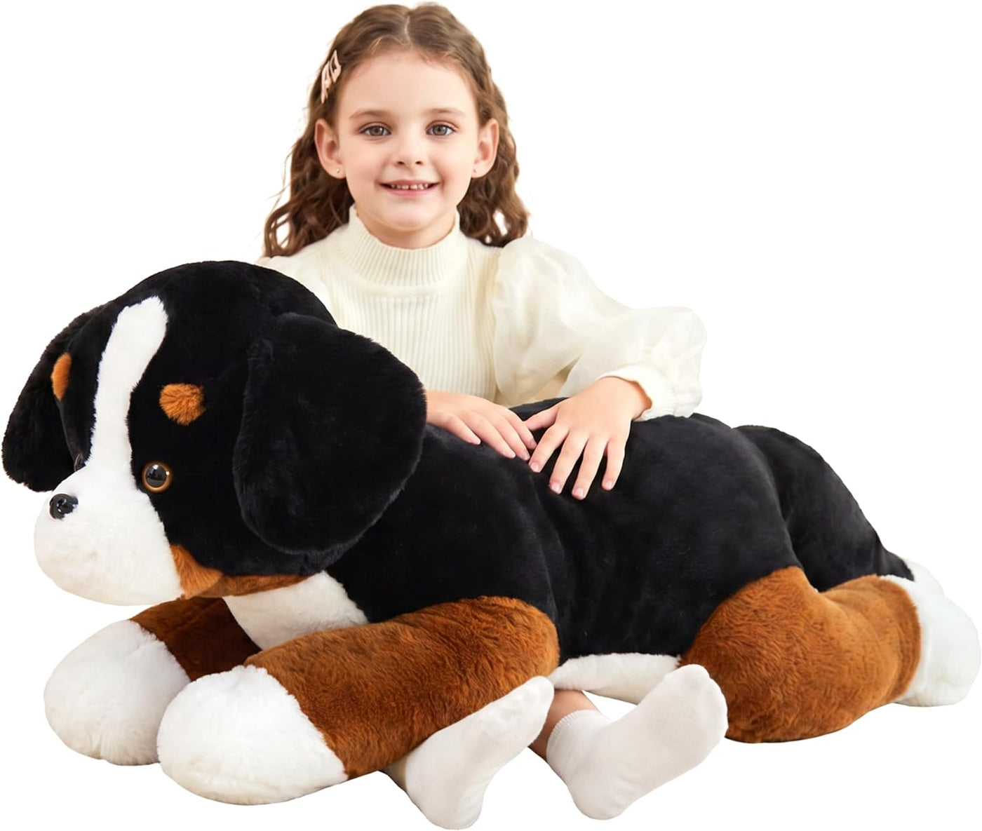 IKASA - Perro de montaña bernese gigante de peluche, juguetes suave...