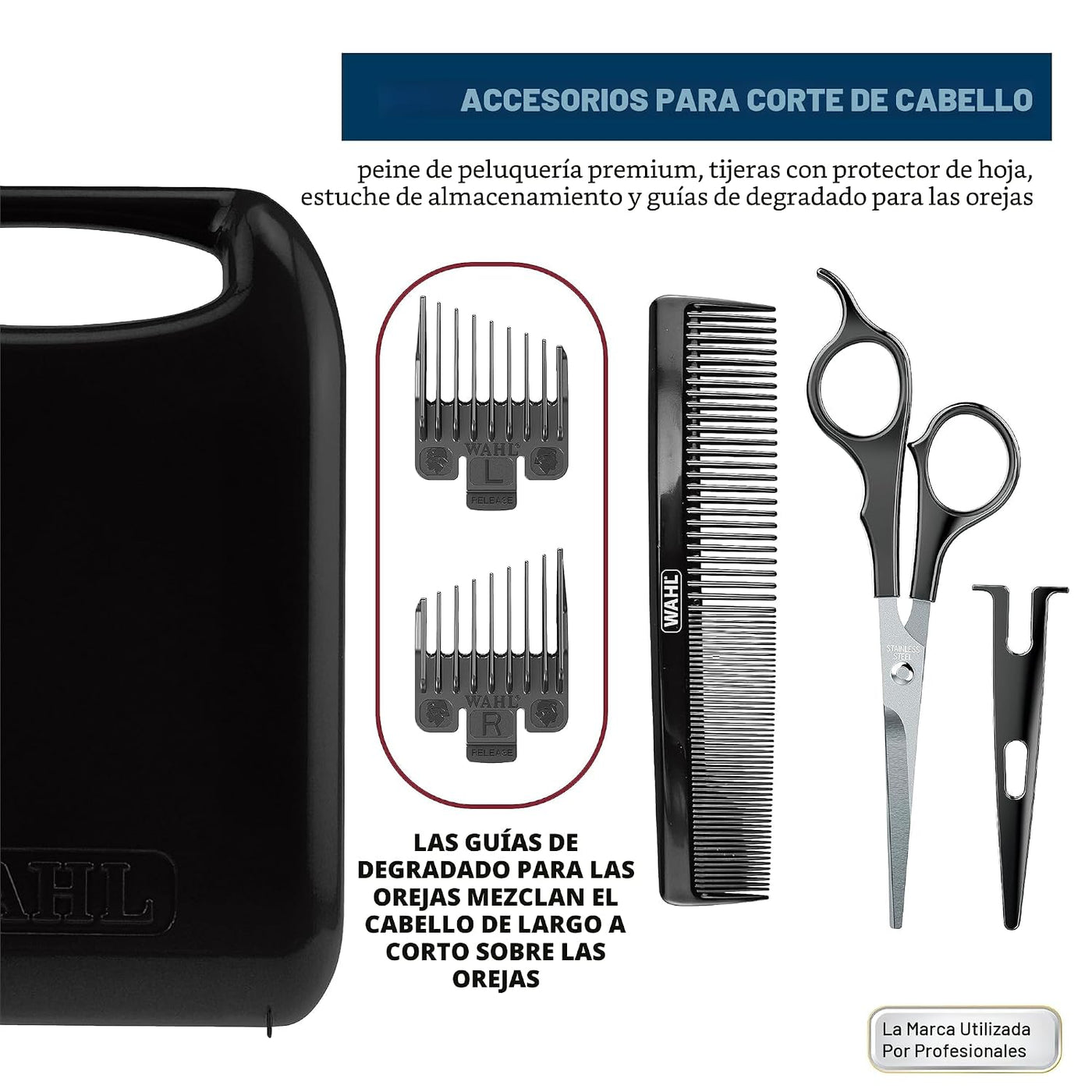 Wahl Kit de cortapelos con cable para el hogar con palanca de adelg...
