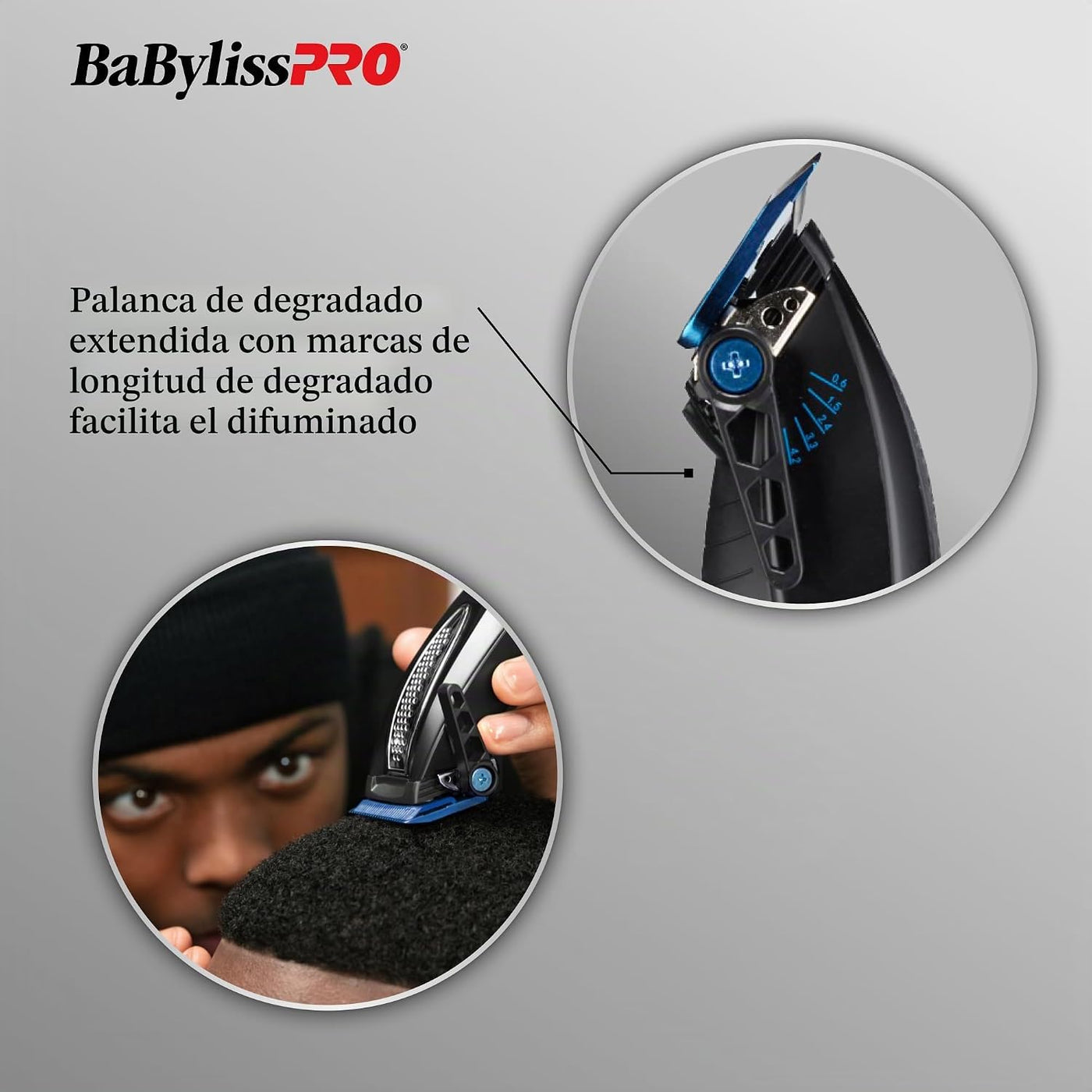 BaBylissPRO LithiumFX Cord\/Cortapelos ergonómicos de litio inalámb...