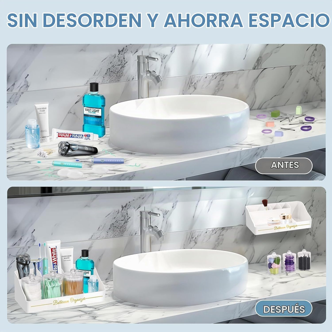 Tucao Portacepillos de dientes, Portacepillos de baño con 6 ranuras...