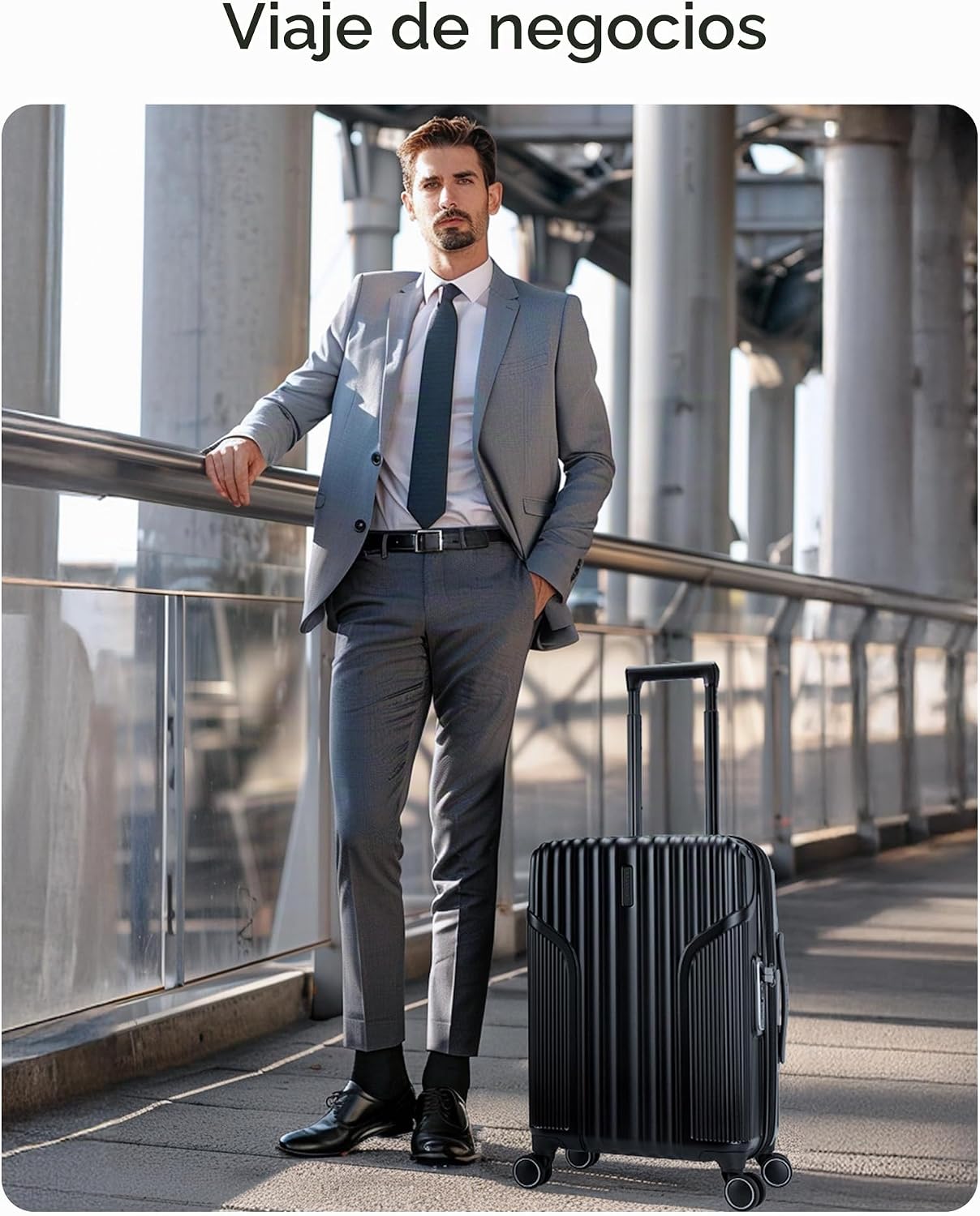 BAGSMART - Maleta de mano expandible de 22 x 14 x 9 aprobada por ae...