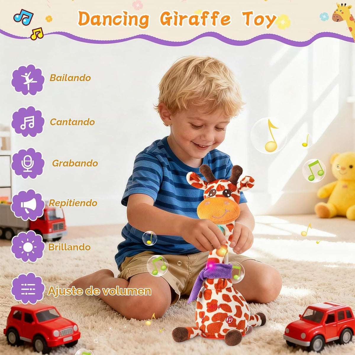 LLUKEME Juguete de jirafa bailarina, juguete de peluche para bebés,...