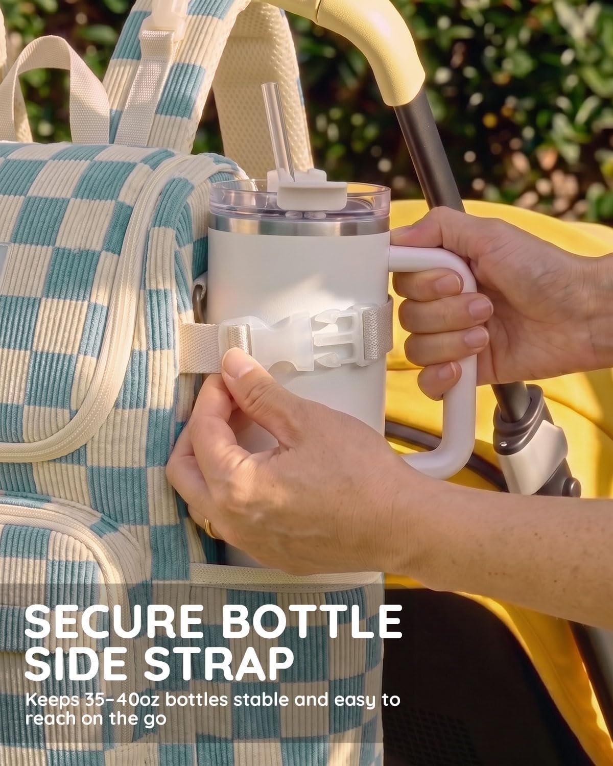 suwarble Mochila grande de pana para pañales para mamá, bolsa de vi...