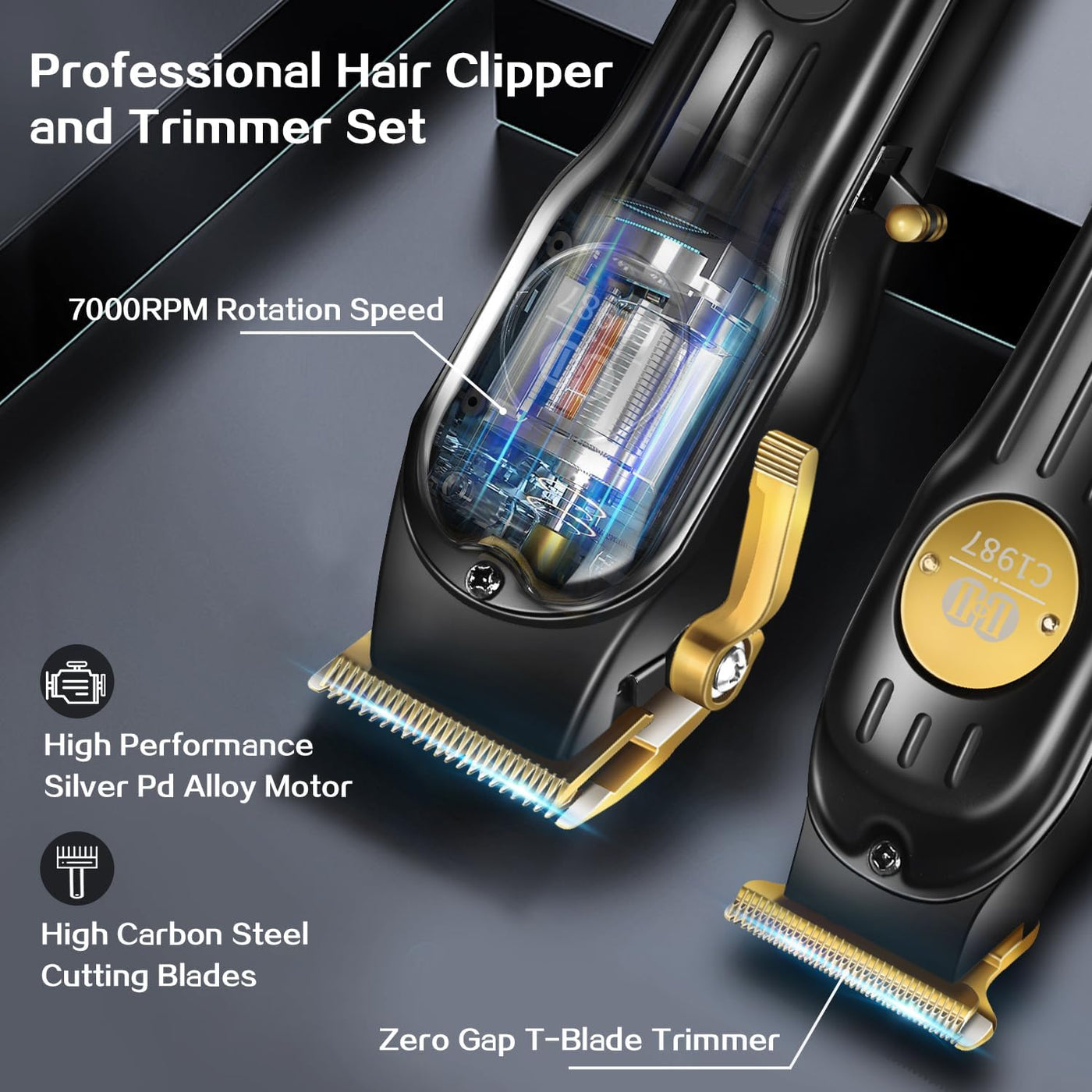 CIICII Juego de cortapelos y recortadores de pelo para hombre, kit...