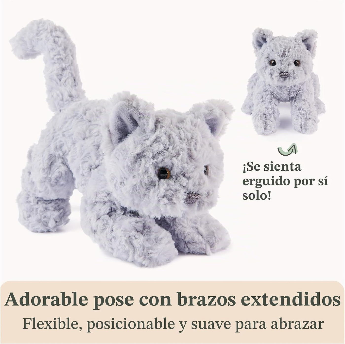 GUND Bootsie English Blue - Peluche de gatito de 9 pulgadas para ma...