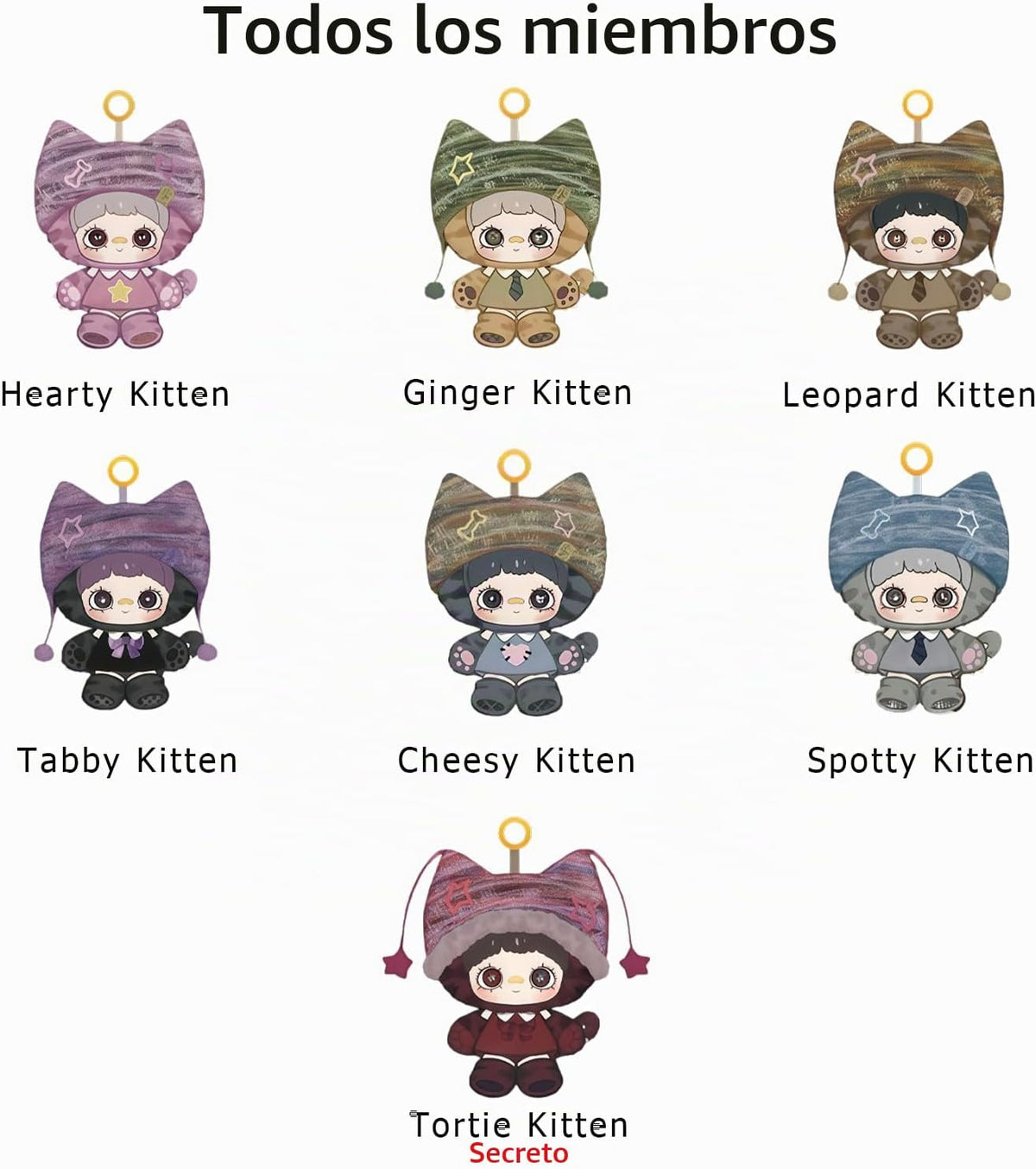 WINKLOORI MayMei Kitten Academy Series - Llavero de peluche con caj...