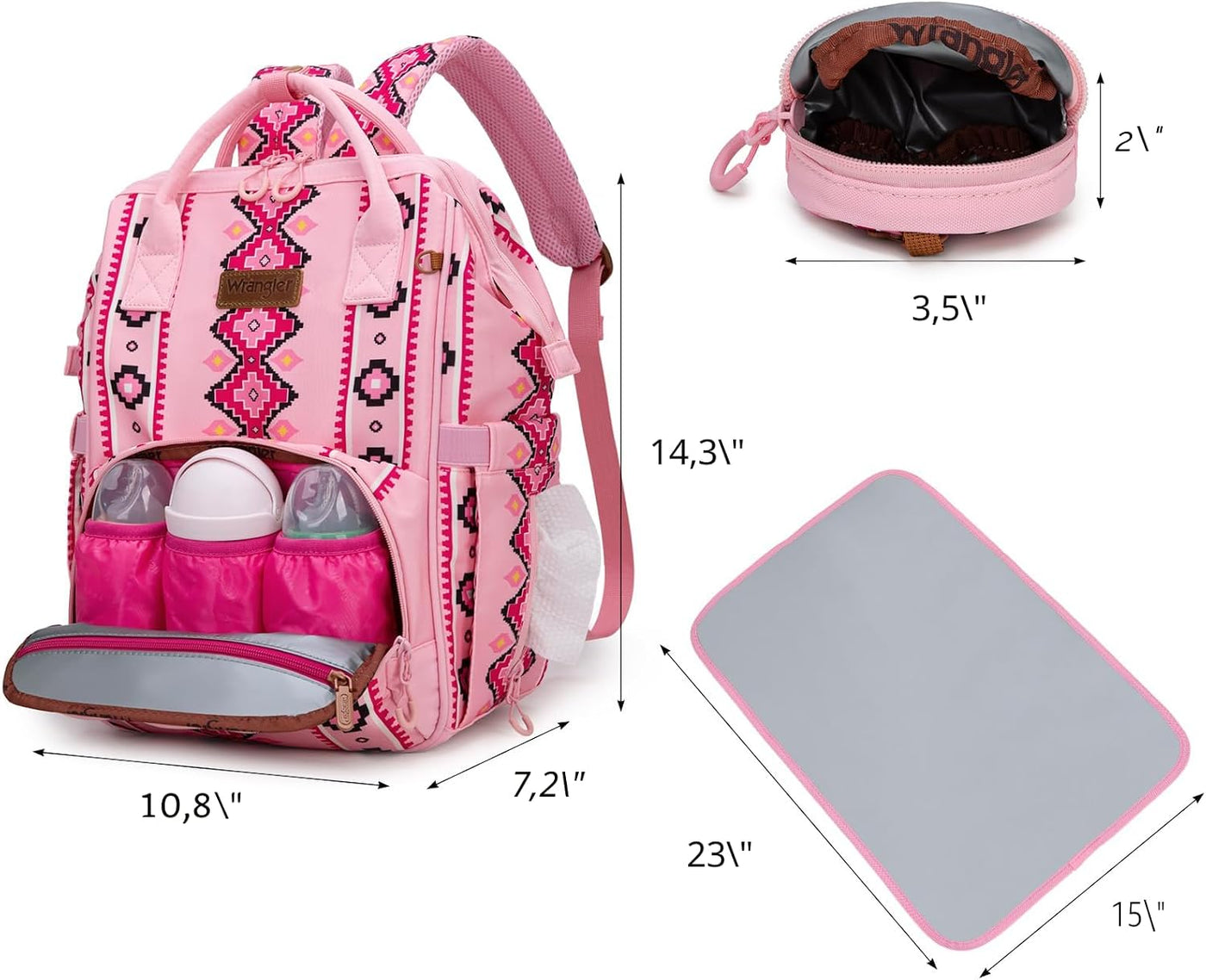 Montana West Wrangler - Mochila para pañales Aztec Callie, mochila...