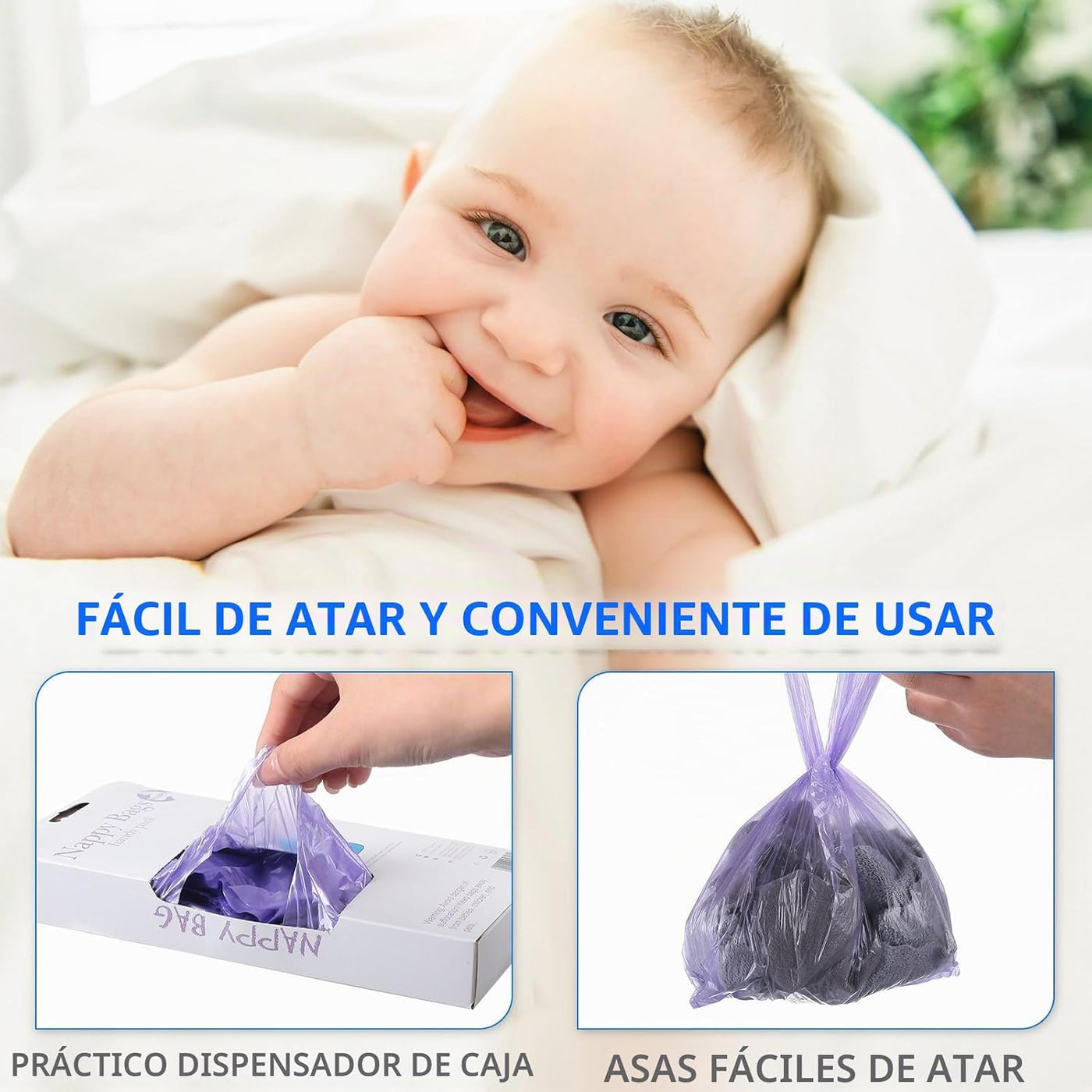 Tenceur 1800 bolsas de pañales desechables para bebé, bolsas de pañ...