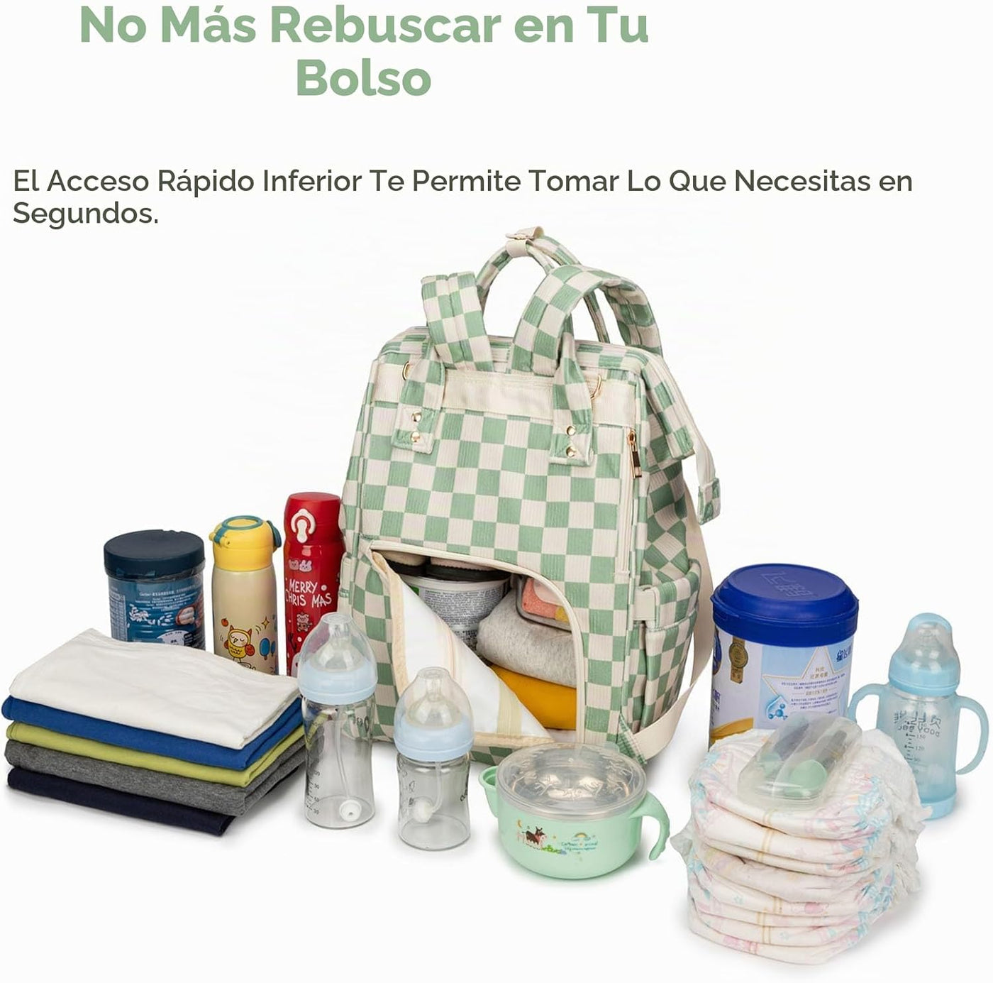Mochila para pañales para mamá, bolsa de viaje de gran capacidad, b...