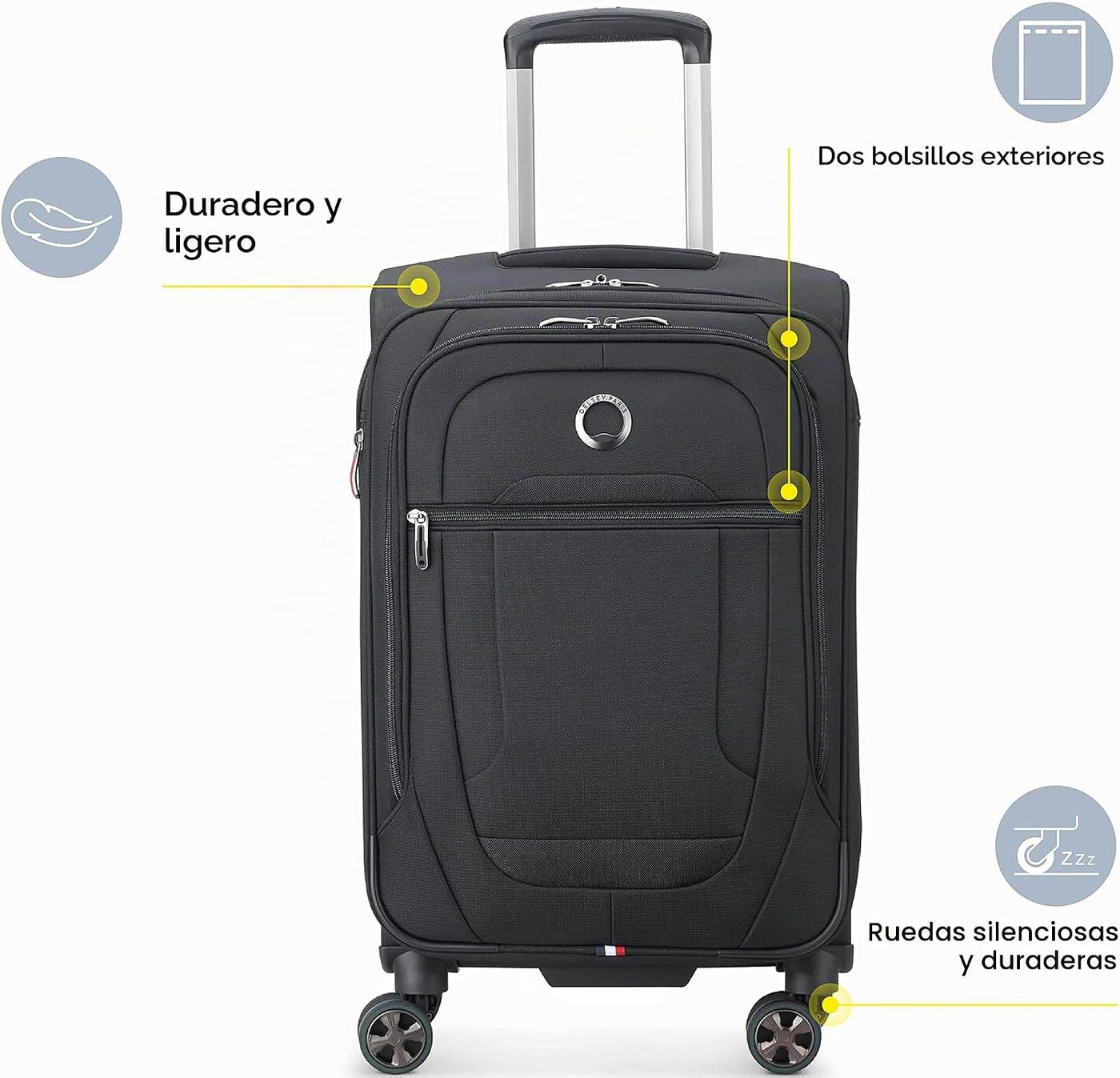 DELSEY PARIS Helium DLX Softside - Maleta expandible con ruedas gir...