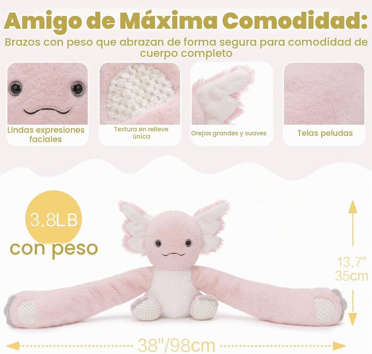 MaoGoLan Animal de Peluche Axolotl Calentable en Microondas y con P...