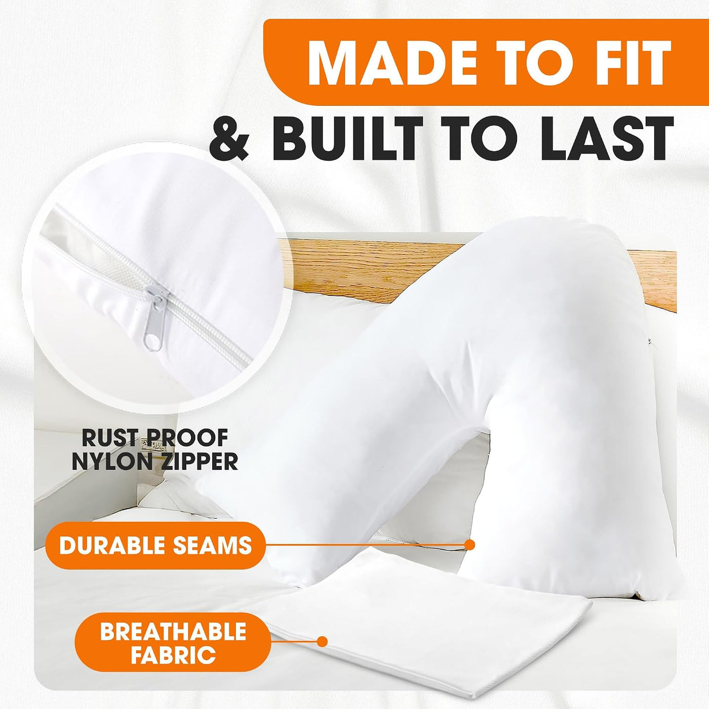 Funda para almohada en forma de V de polialgodón de la colección Ch...