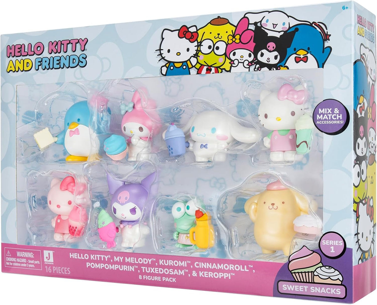 Hello Kitty y amigos Paquete dulce de 8 piezas con accesorios dulce...