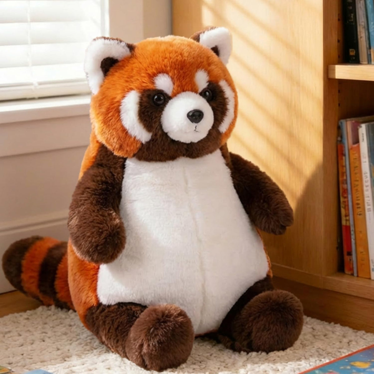 ARELUX Almohada de peluche gigante de 22 pulgadas de panda rojo gra...