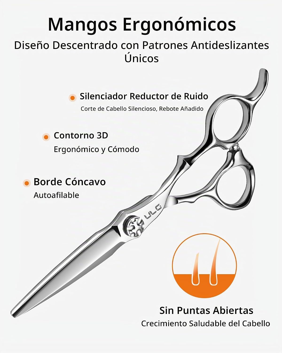 ULG Tijeras profesionales del corte del pelo 6.7" tijeras de pe...