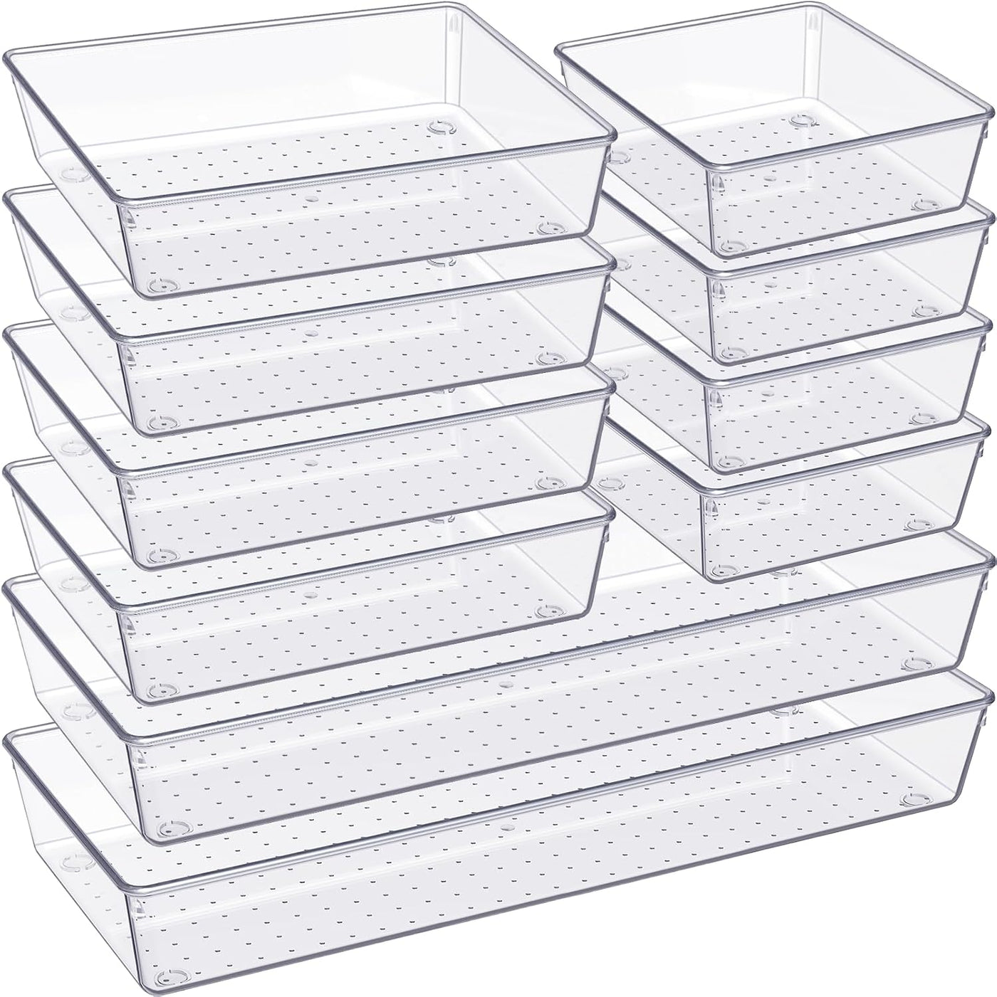 Criusia - Organizador de cajones, juego de 10 piezas de gran tamaño...