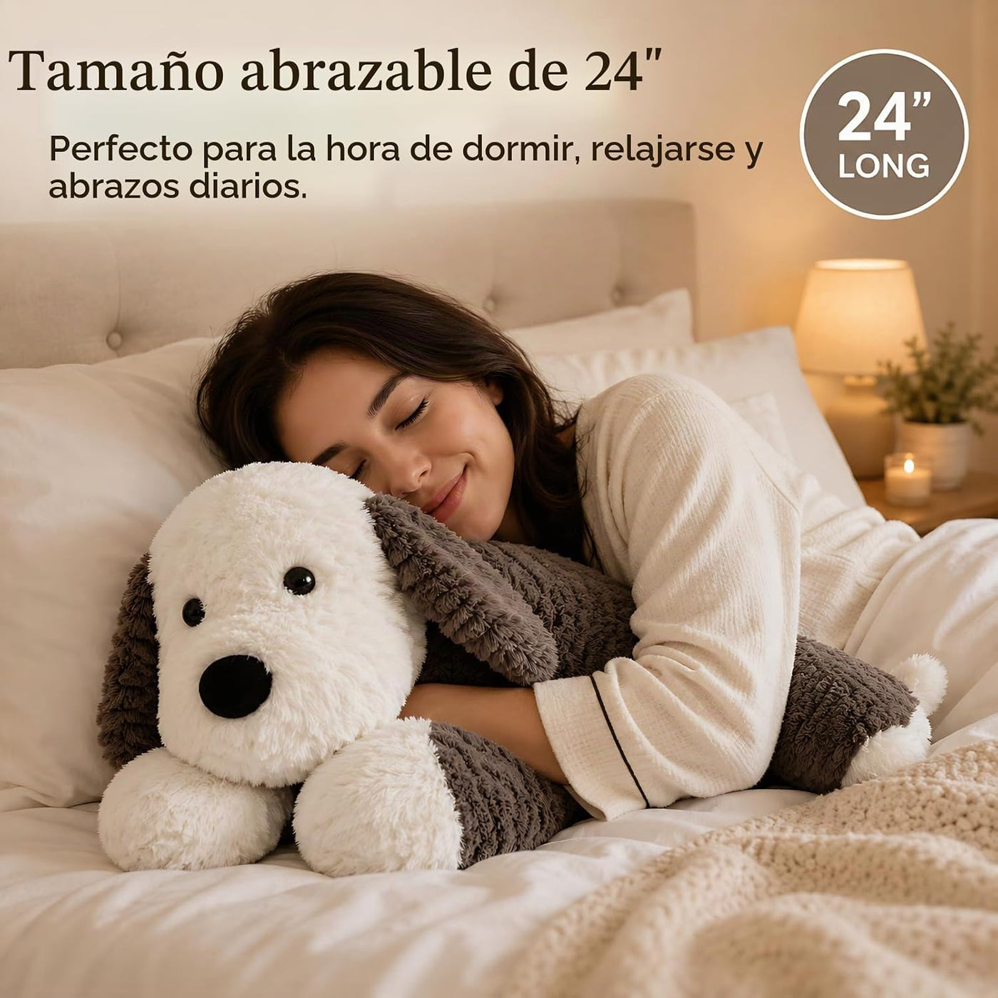 MaoGoLan Peluche de perro de 4 libras para adultos y niños, almohad...