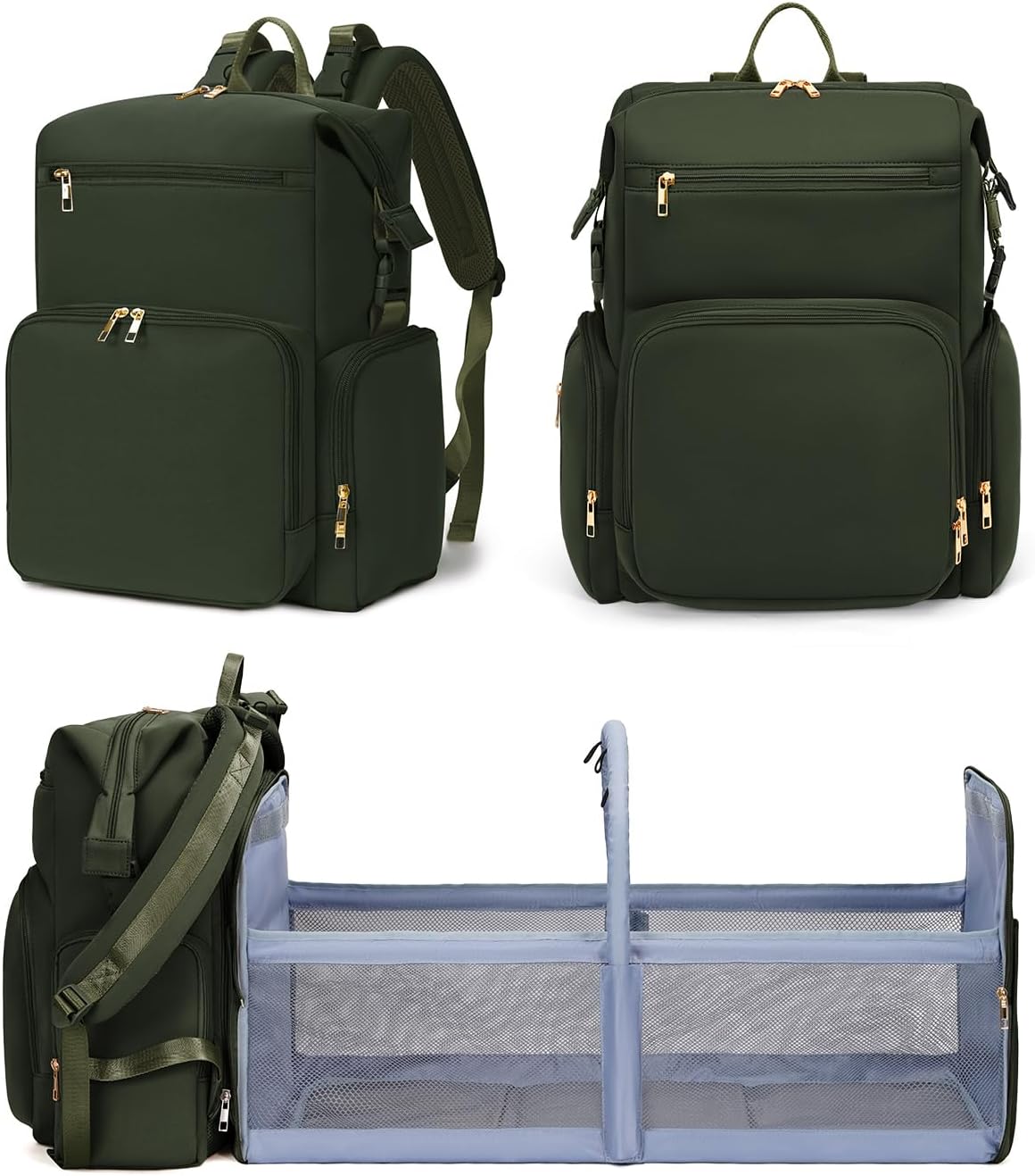 CEI-CEI Bolsas de pañales de neopreno con cambiador, bolsillos aisl...