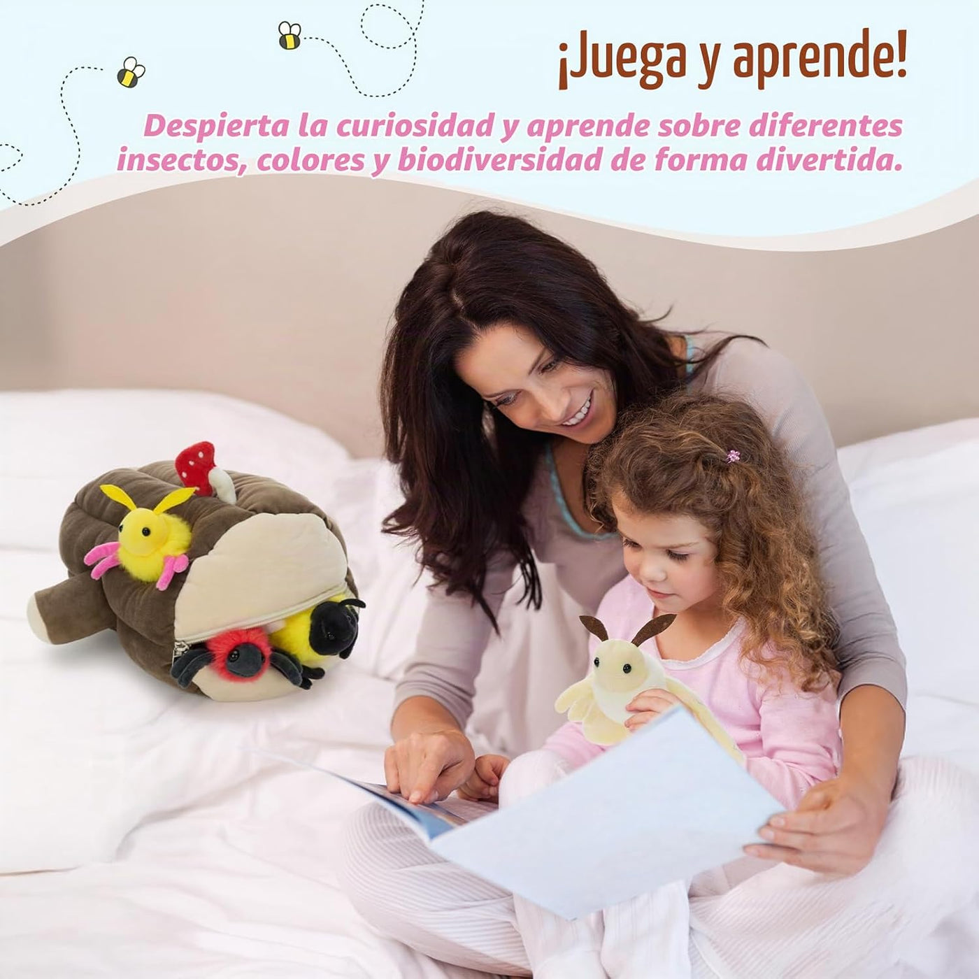 MaoGoLan Juego de 6 juguetes de peluche de insectos voladores con p...