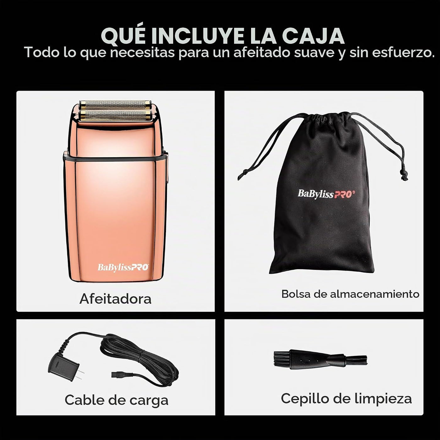BaBylissPRO METALFX Afeitadora de doble lámina, afeitadora eléctric...