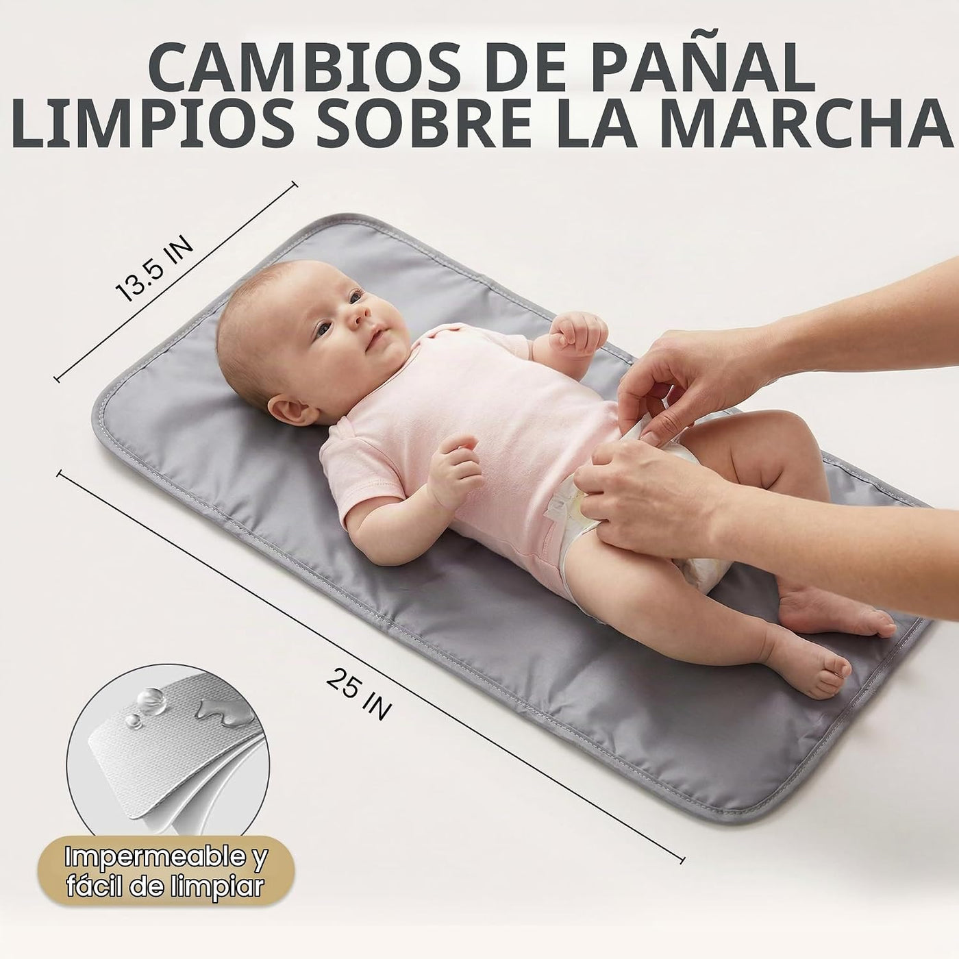 Mellories Bolsa de pañales convertible 4 en 1 para bebé, se convier...