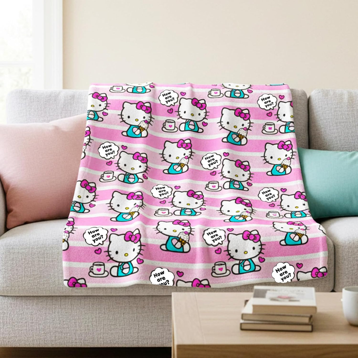 Juego de almohada y manta para el cuello de Hello Kitty: paquete co...