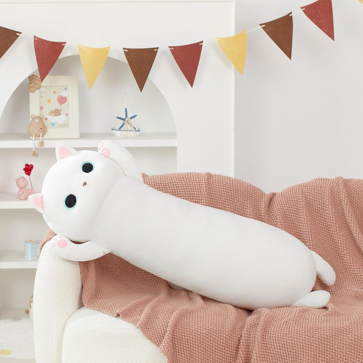 MaoGoLan - Almohada corporal de felpa de gato de 44 pulgadas para n...