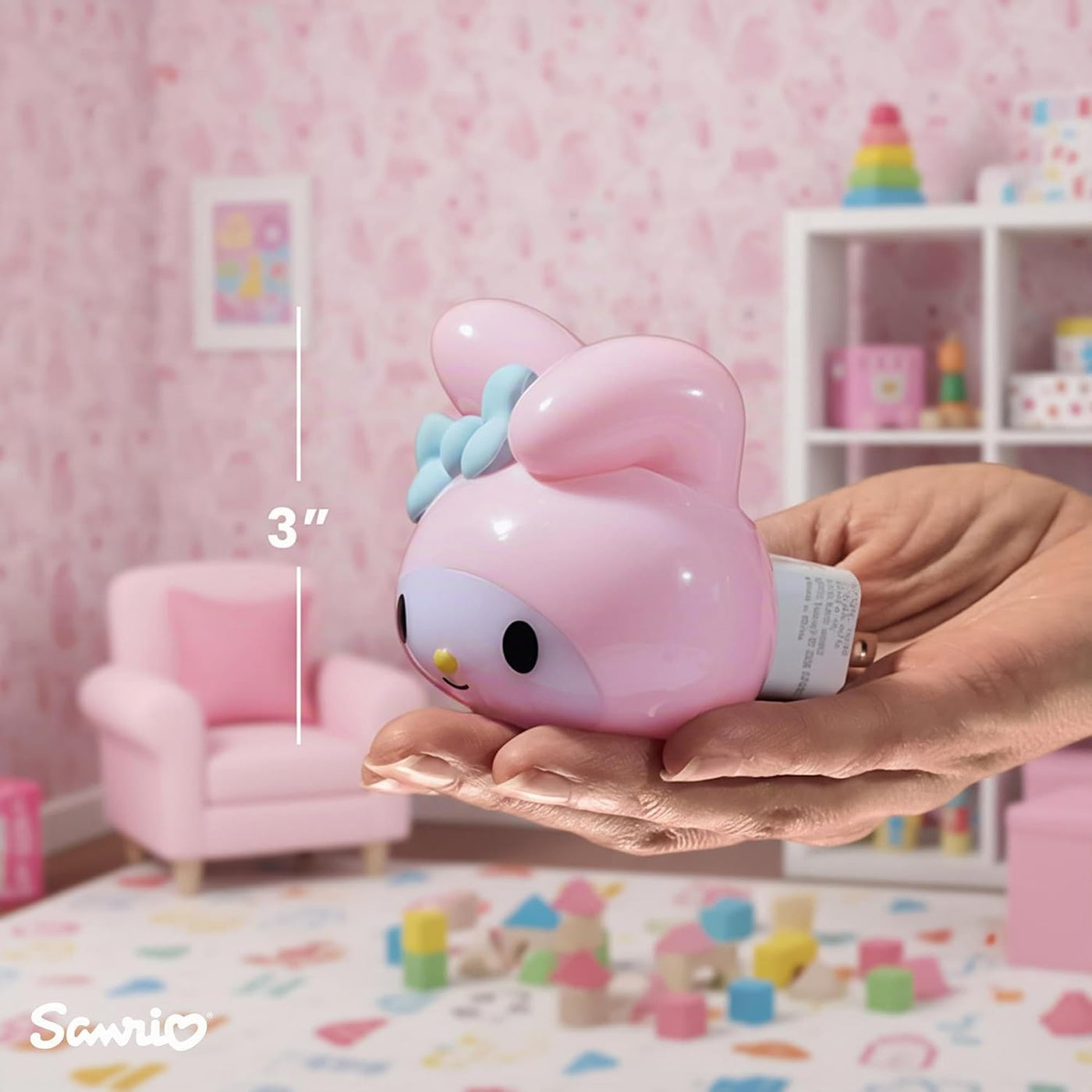 Ukonic Sanrio My Melody Face - Luz nocturna enchufable, luz LED par...