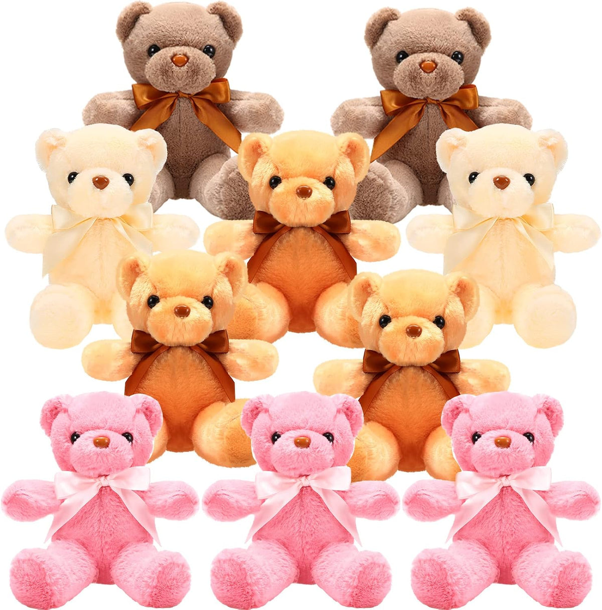 Skylety - Paquete de 10 osos de peluche a granel, recuerdos de fies...