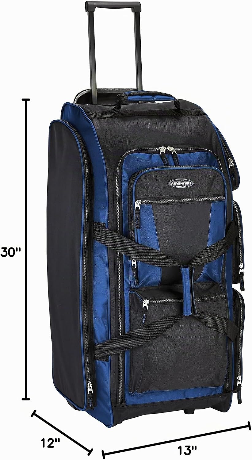 Bolsa de lona con ruedas vertical y múltiples bolsillos Travelers C...