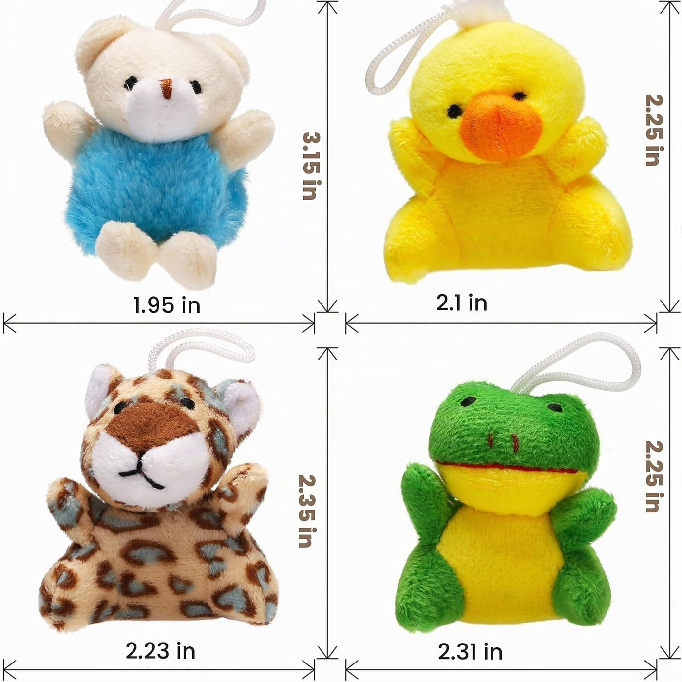 Uzoxlsn Paquete de 38 mini animales de peluche para fiestas para ni...