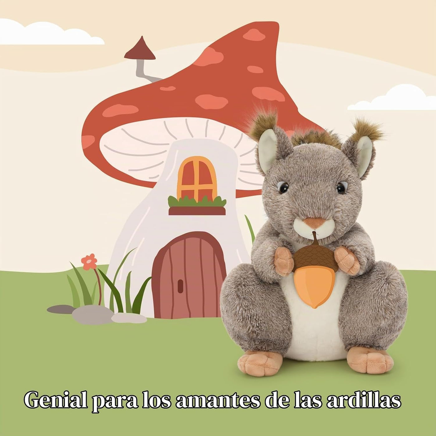 MaoGoLan Ardilla gigante de peluche, 17.7 pulgadas, realista, ardil...