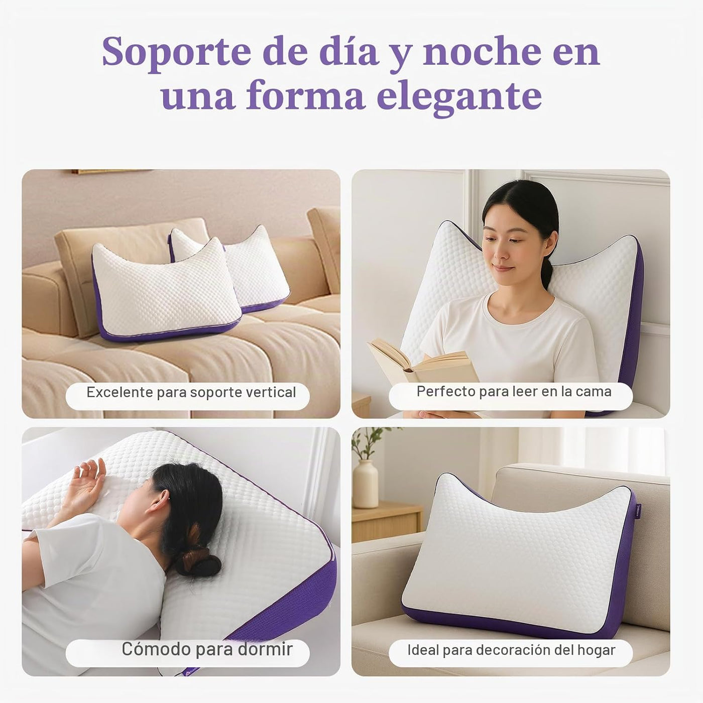 HOMELAB Almohadas ajustables de espuma viscoelástica triturada Cres...