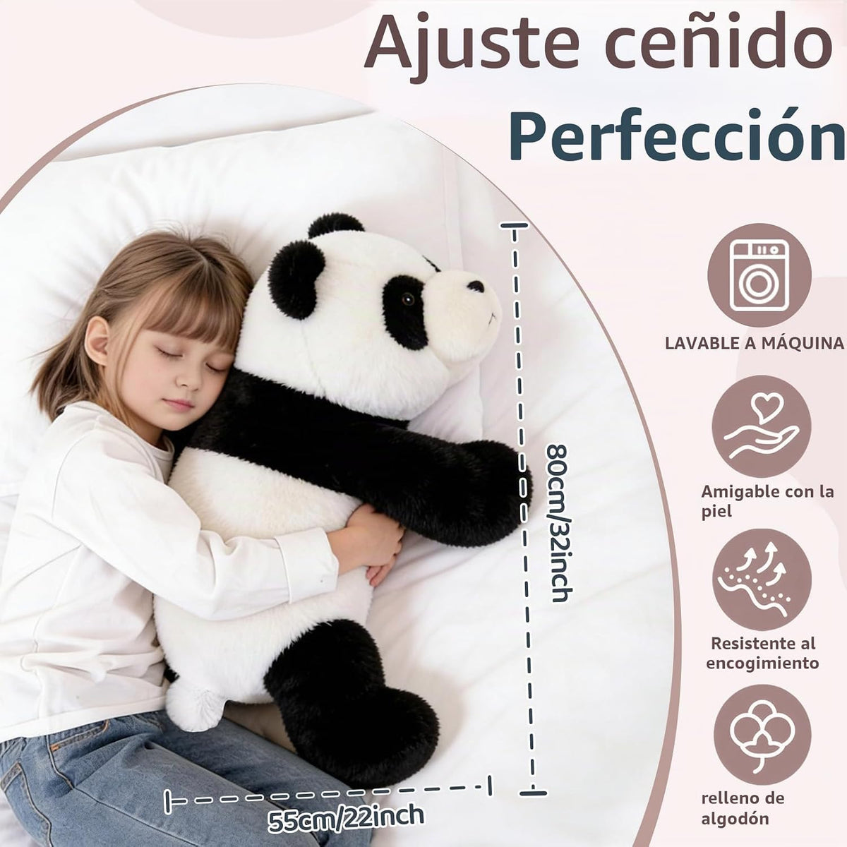 HAIJUNYA Animales con peso de panda de 32 pulgadas, 5 libras, jugue...