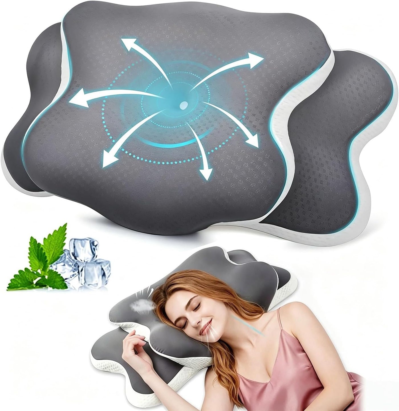 Almohada para la apnea del sueño, almohada Ergo para la apnea del s...