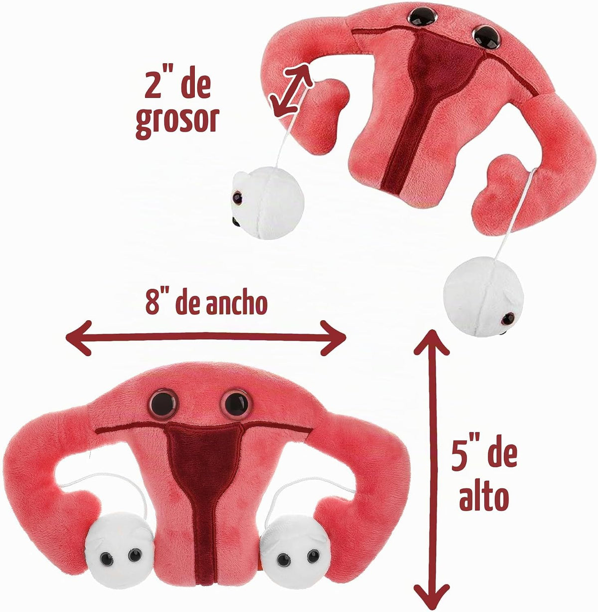 GIANT MICROBES Juguete de peluche de útero, regalos de histerectomí...