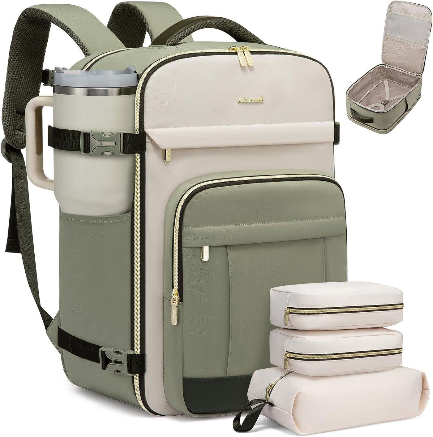 LOVEVOOK Mochila de viaje para mujeres y hombres, mochila de mano y...