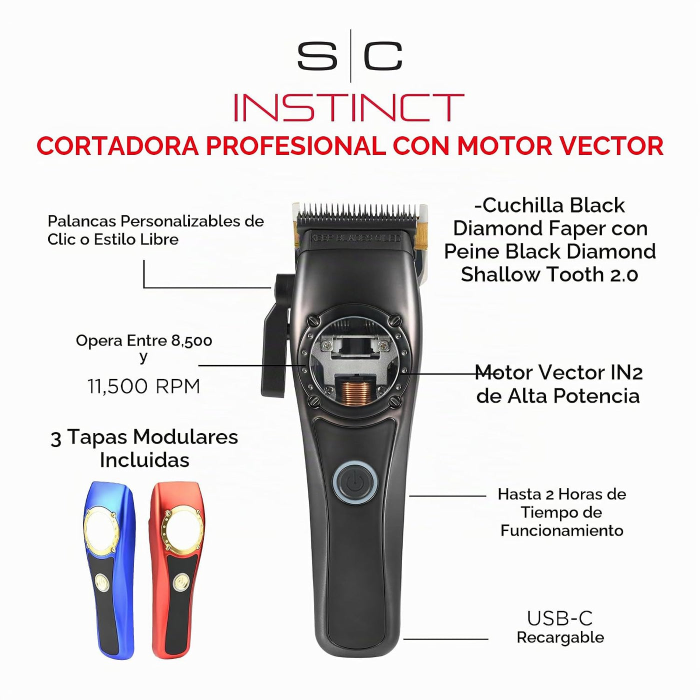 Stylecraft Instinct Professional IN2 - Cortadora de pelo inalámbric...