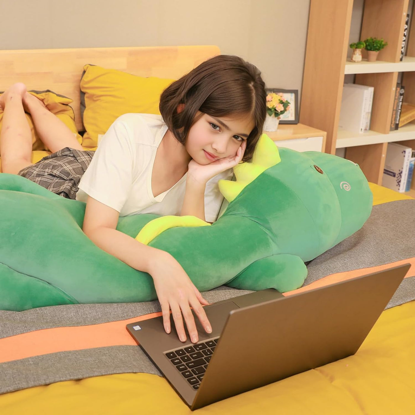 Almohada de Juguete de Peluche de Dinosaurio Jumbo de 68 Pulgadas,...