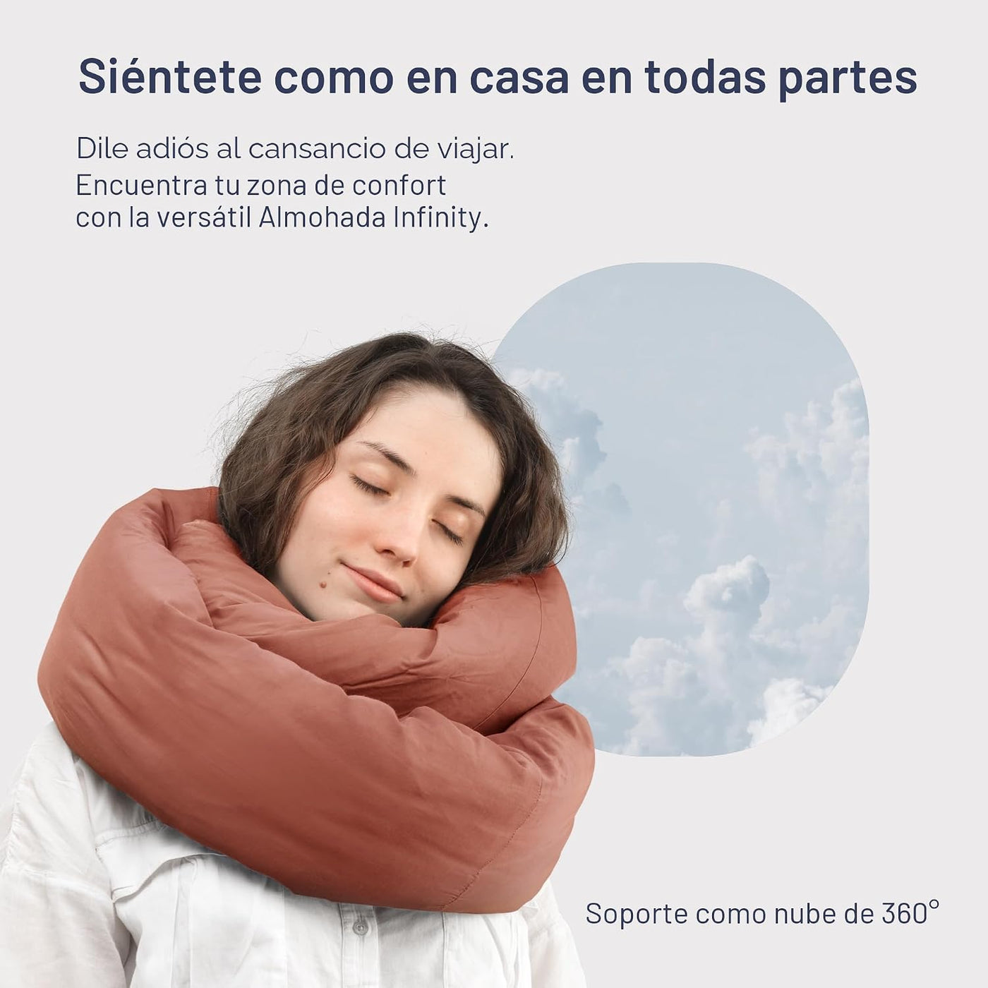Huzi Infinity Pillow - Bufanda cervical suave para usar en el hogar...